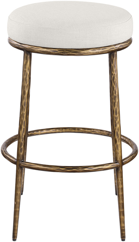 Orla Cream Performance Fabric Upholstered Bar Stool, 1 Piece