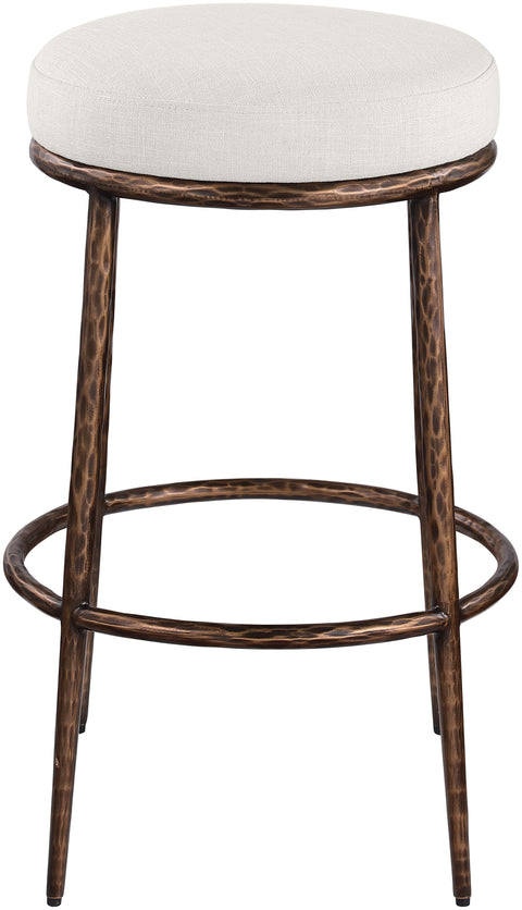 Orla Cream Performance Fabric Upholstered Bar Stool, 1 Piece (Style 2)