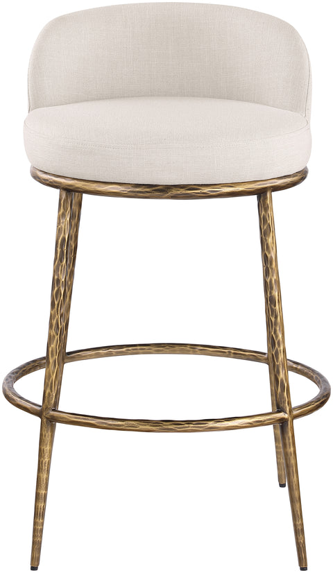 Orla Beige Performance Fabric Upholstered Bar Stool, 1 Piece (Style 3)