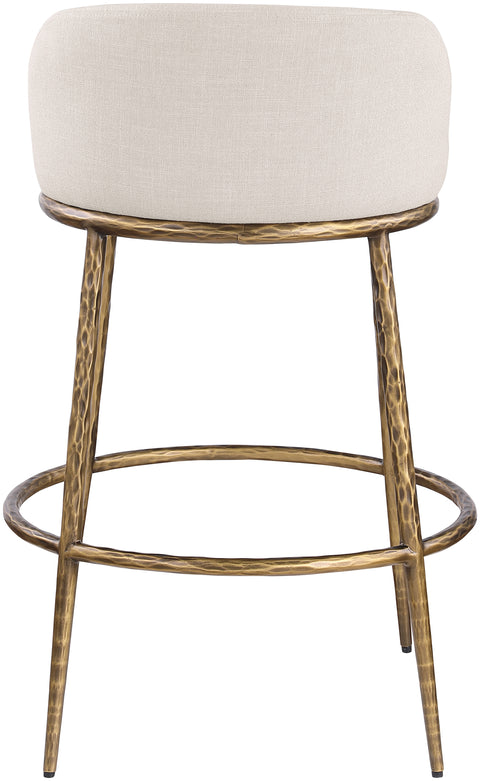 Orla Beige Performance Fabric Upholstered Bar Stool, 1 Piece (Style 3)