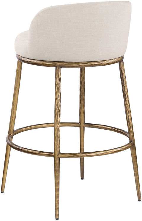 Orla Beige Performance Fabric Upholstered Bar Stool, 1 Piece (Style 3)