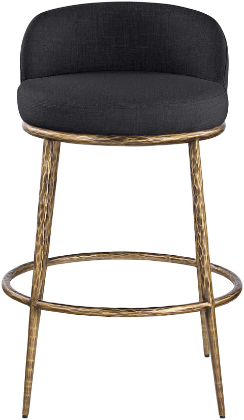 Orla Black Performance Fabric Upholstered Bar Stool, 1 Piece (Style 3)