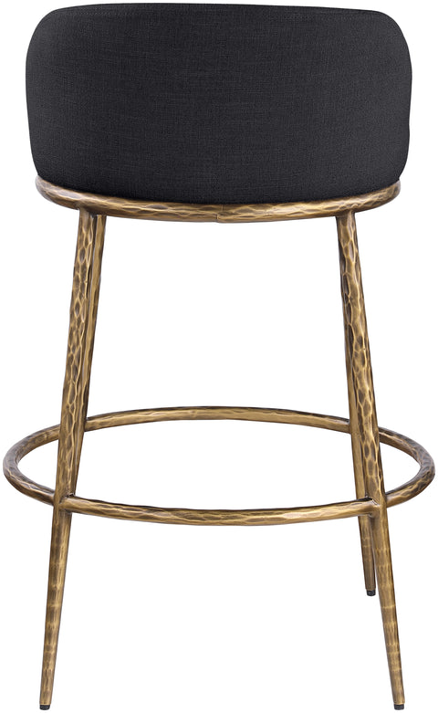 Orla Black Performance Fabric Upholstered Bar Stool, 1 Piece (Style 3)