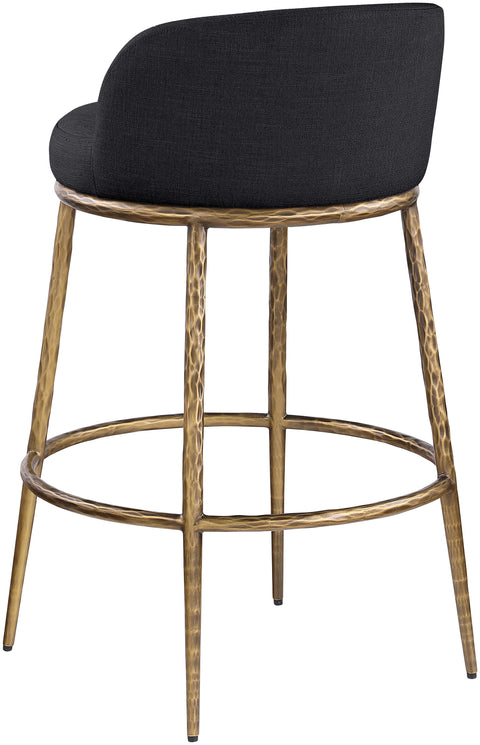 Orla Black Performance Fabric Upholstered Bar Stool, 1 Piece (Style 3)