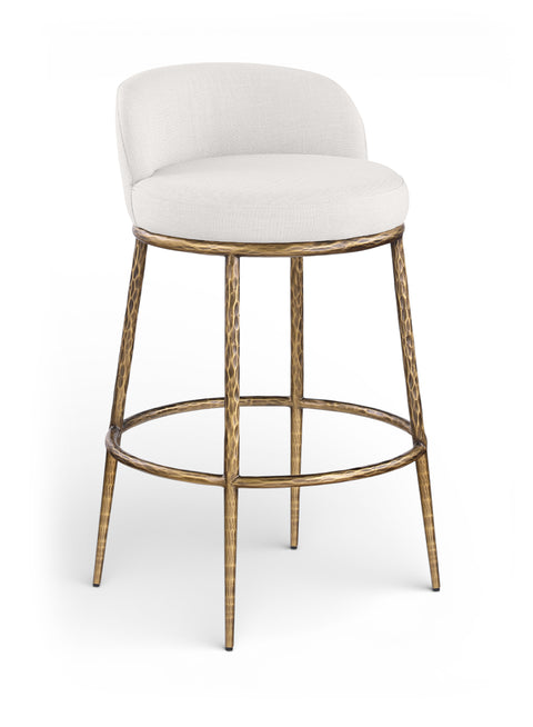 Orla Cream Performance Fabric Upholstered Bar Stool, 1 Piece (Style 4)