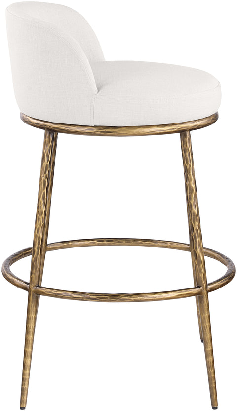 Orla Cream Performance Fabric Upholstered Bar Stool, 1 Piece (Style 4)