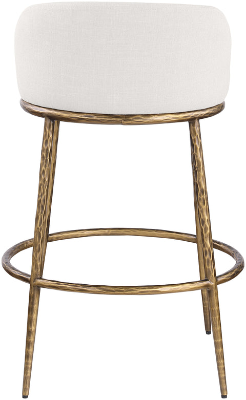 Orla Cream Performance Fabric Upholstered Bar Stool, 1 Piece (Style 4)
