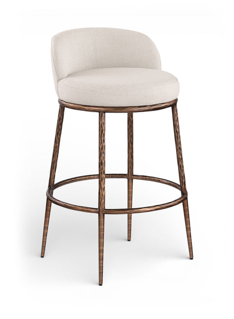 Orla Beige Performance Fabric Upholstered Bar Stool, 1 Piece (Style 4)