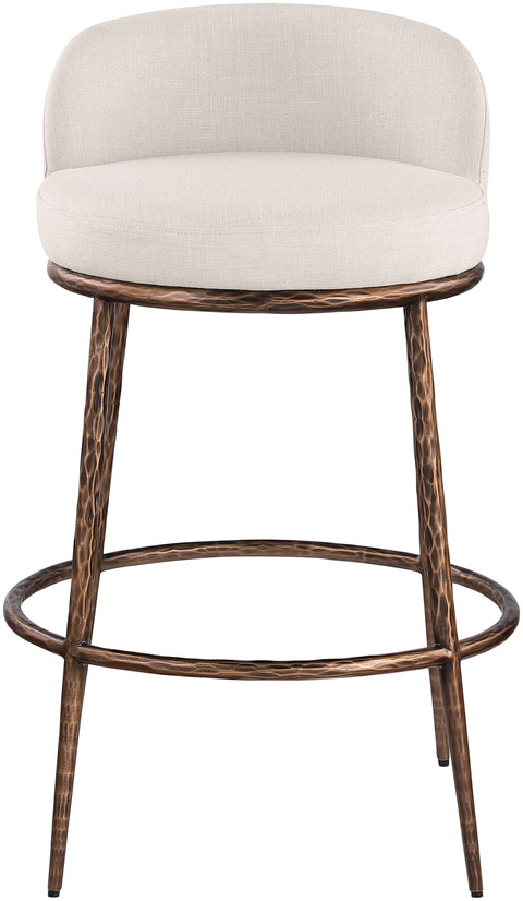 Orla Beige Performance Fabric Upholstered Bar Stool, 1 Piece (Style 4)