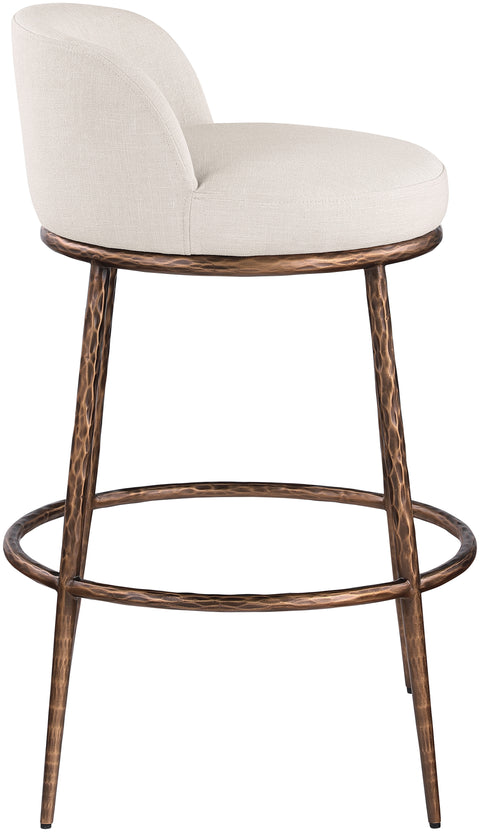 Orla Beige Performance Fabric Upholstered Bar Stool, 1 Piece (Style 4)