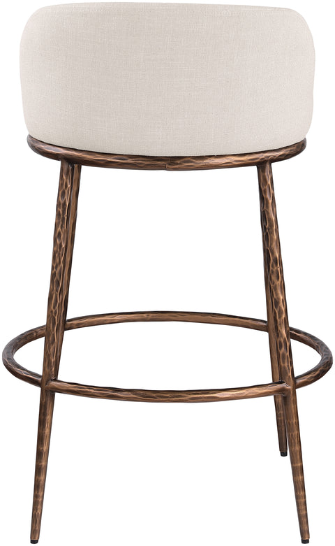 Orla Beige Performance Fabric Upholstered Bar Stool, 1 Piece (Style 4)