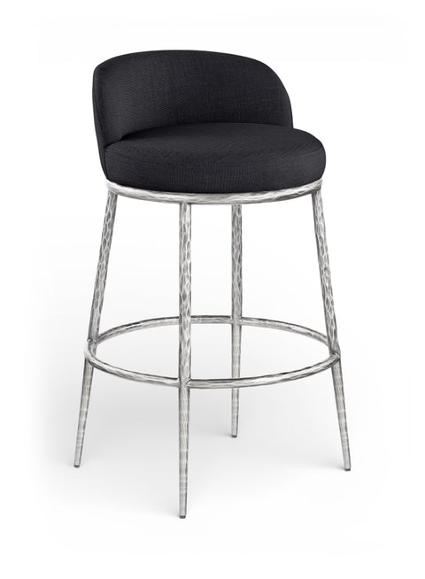 Orla Black Performance Fabric Upholstered Bar Stool, 1 Piece (Style 4)