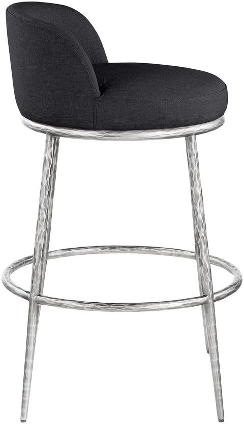 Orla Black Performance Fabric Upholstered Bar Stool, 1 Piece (Style 4)