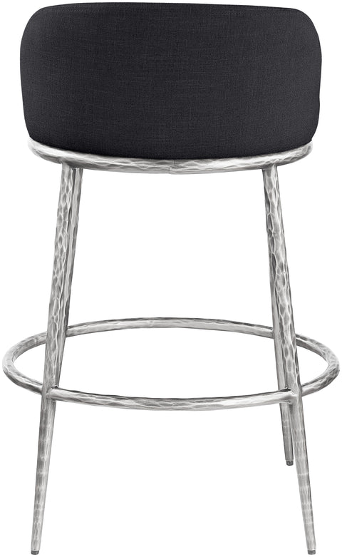 Orla Black Performance Fabric Upholstered Bar Stool, 1 Piece (Style 4)