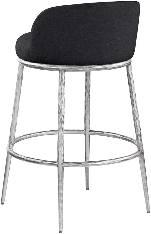 Orla Black Performance Fabric Upholstered Bar Stool, 1 Piece (Style 4)