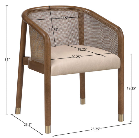 Paloma Beige Vegan Leather Upholstered Dining Chair, 2-Piece