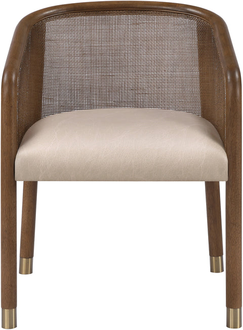 Paloma Beige Vegan Leather Upholstered Dining Chair, 2-Piece