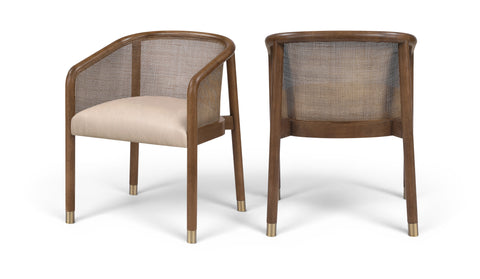 Paloma Beige Vegan Leather Upholstered Dining Chair, 2-Piece