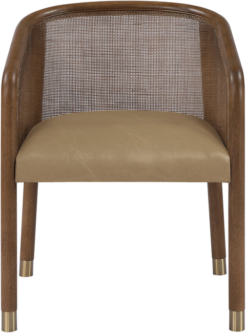 Paloma Brown Vegan Leather Upholstered Dining Chair, 2-Piece