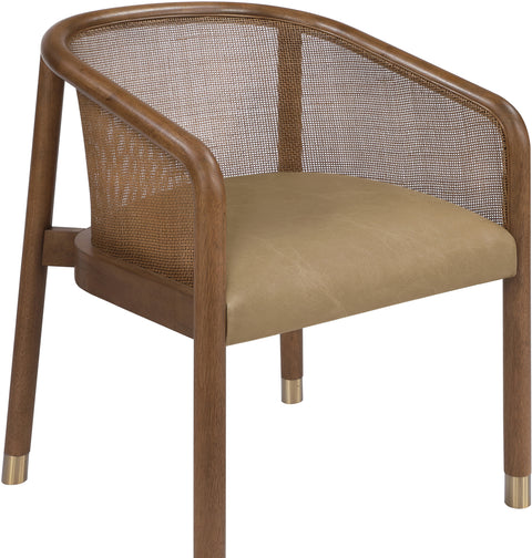 Paloma Brown Vegan Leather Upholstered Dining Chair, 2-Piece