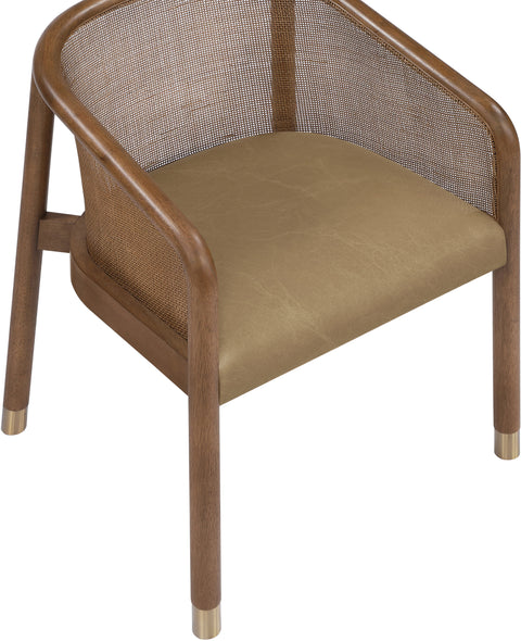 Paloma Brown Vegan Leather Upholstered Dining Chair, 2-Piece
