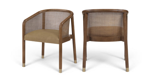 Paloma Brown Vegan Leather Upholstered Dining Chair, 2-Piece