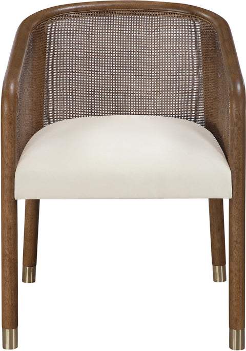 Paloma Cream Vegan Leather Upholstered Dining Chair, 2-Piece