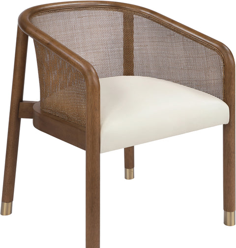 Paloma Cream Vegan Leather Upholstered Dining Chair, 2-Piece