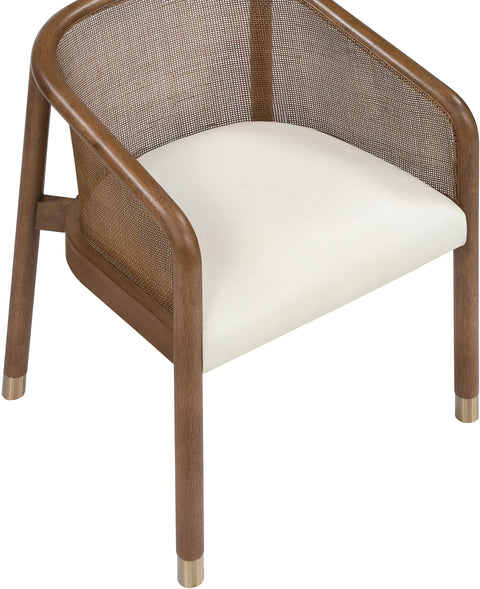Paloma Cream Vegan Leather Upholstered Dining Chair, 2-Piece