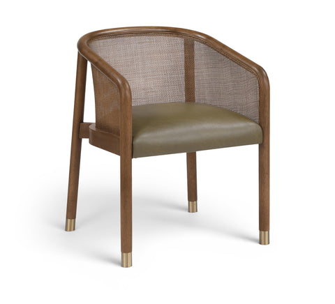 Paloma Olive Vegan Leather Upholstered Dining Chair, 2-Piece