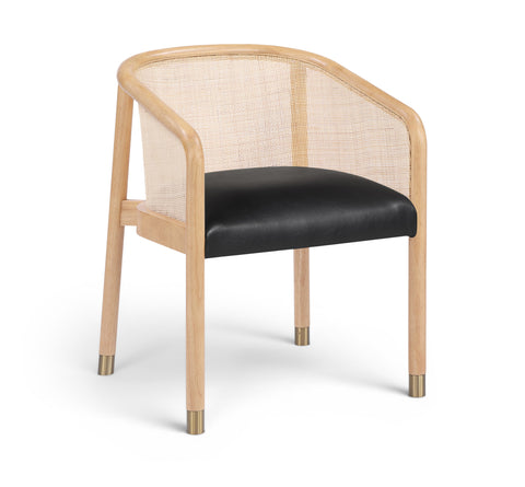 Paloma Black Vegan Leather Upholstered Dining Chair, 2-Piece