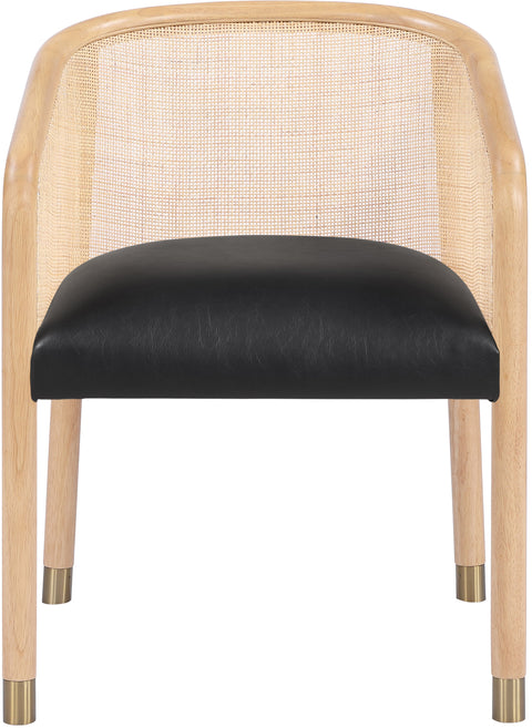 Paloma Black Vegan Leather Upholstered Dining Chair, 2-Piece