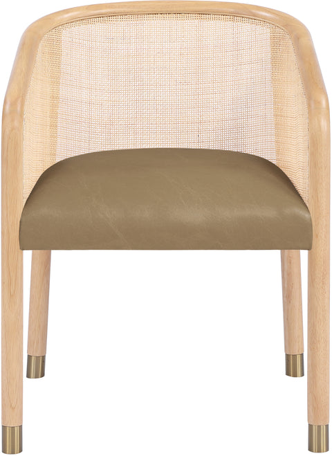 Paloma Brown Vegan Leather Upholstered Dining Chair, 2-Piece (Style 2)