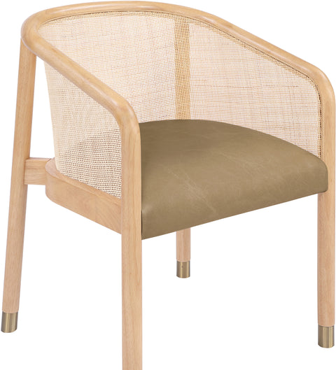 Paloma Brown Vegan Leather Upholstered Dining Chair, 2-Piece (Style 2)