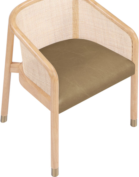 Paloma Brown Vegan Leather Upholstered Dining Chair, 2-Piece (Style 2)