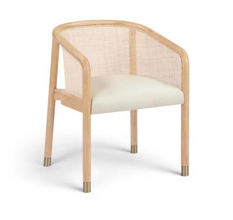Paloma Cream Vegan Leather Upholstered Dining Chair, 2-Piece (Style 2)