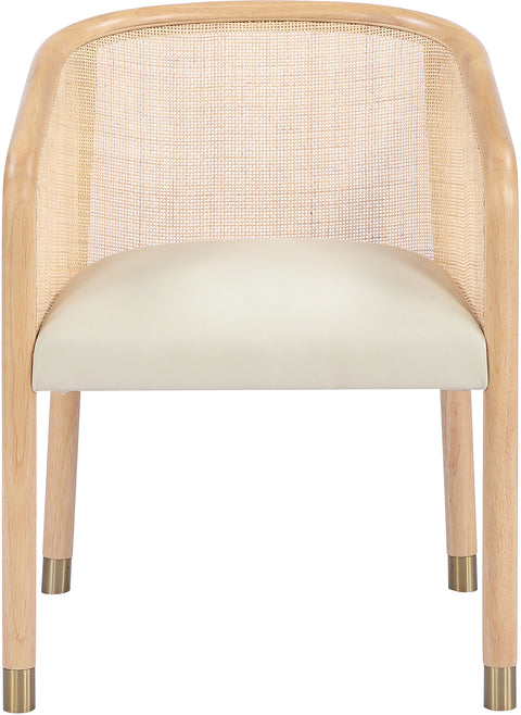 Paloma Cream Vegan Leather Upholstered Dining Chair, 2-Piece (Style 2)