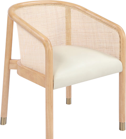 Paloma Cream Vegan Leather Upholstered Dining Chair, 2-Piece (Style 2)
