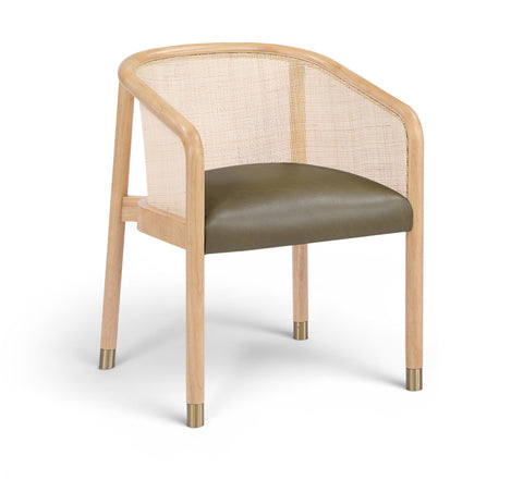Paloma Olive Vegan Leather Upholstered Dining Chair, 2-Piece (Style 2)