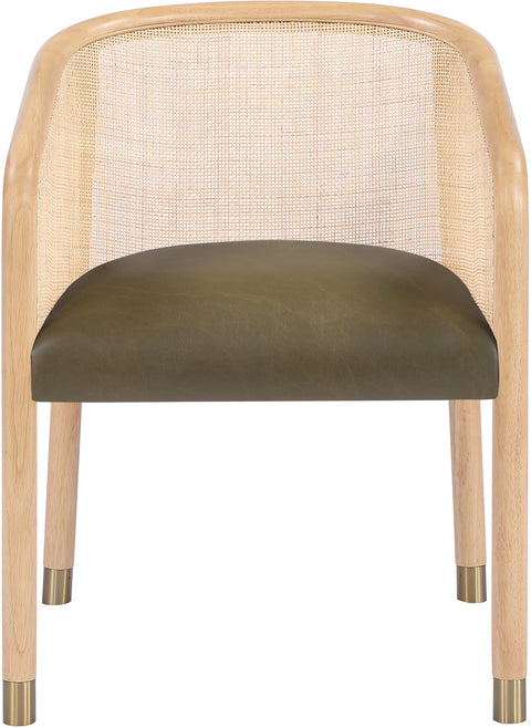 Paloma Olive Vegan Leather Upholstered Dining Chair, 2-Piece (Style 2)