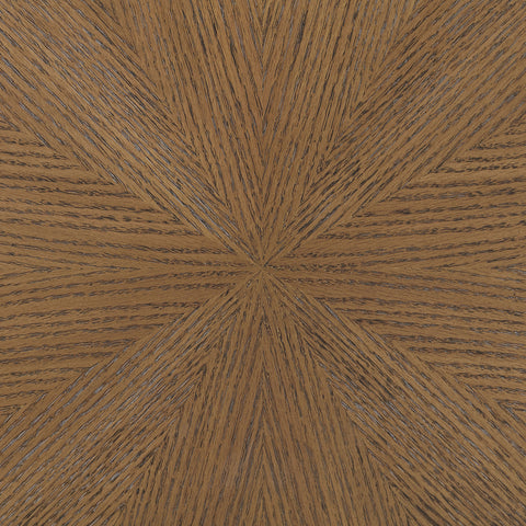 Vale 54.25" Brown Cane, Oak Veneer And Solid Wood Dining Table, 1 Piece