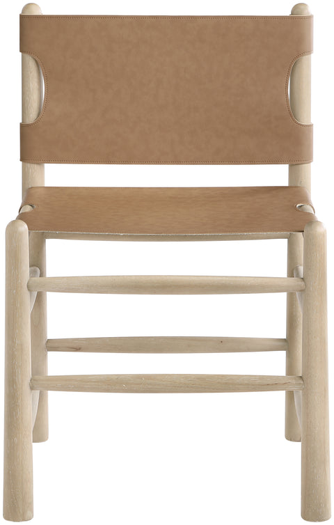 Faye Brown Vegan Leather Upholstered Dining Chair, 2-Piece