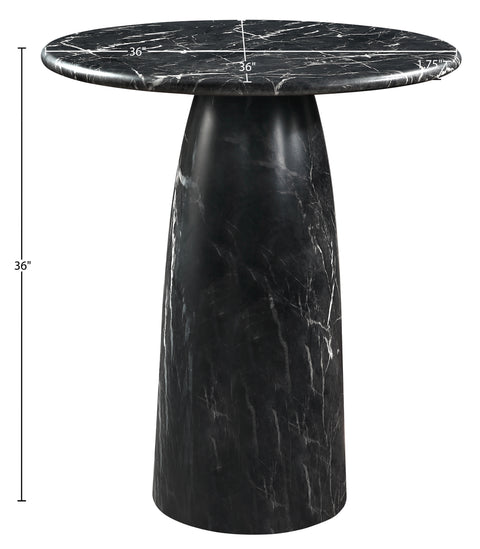 Linden 36" Black Concrete Indoor/Outdoor Counter Height Table, 1 Piece