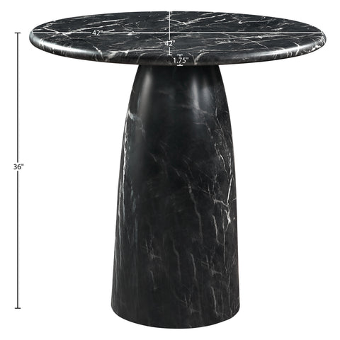 Linden 42" Black Concrete Indoor/Outdoor Counter Height Table, 1 Piece
