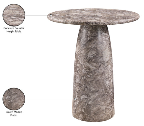 Linden 36" Brown Concrete Indoor/Outdoor Counter Height Table, 1 Piece