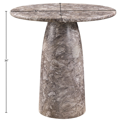 Linden 42" Brown Concrete Indoor/Outdoor Counter Height Table, 1 Piece
