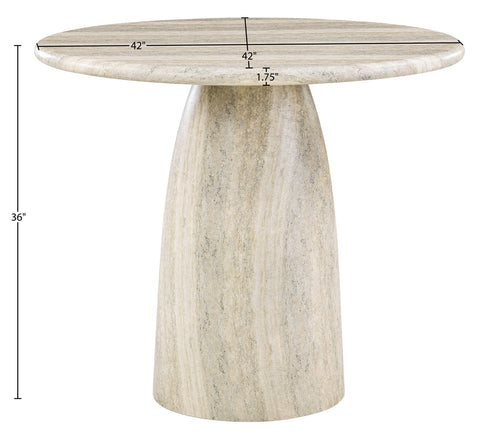 Linden 42" Travertine Concrete Indoor/Outdoor Counter Height Table, 1 Piece
