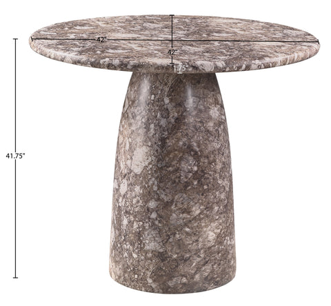 Linden 42" Brown Concrete Indoor/Outdoor Bar Table, 1 Piece