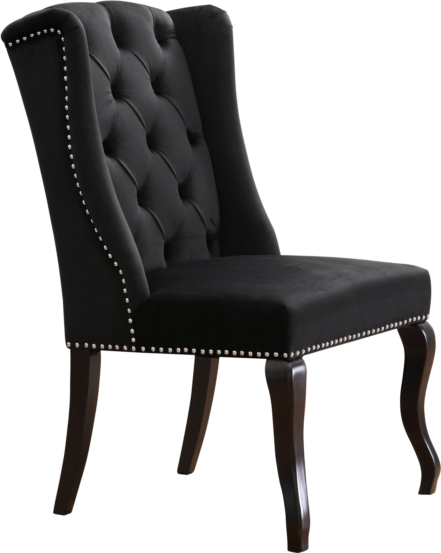 aria black velvet dining chair c