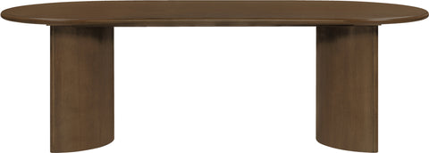 Camden 94" Brown Oak Veneer And Solid Wood Dining Table, 1 Piece